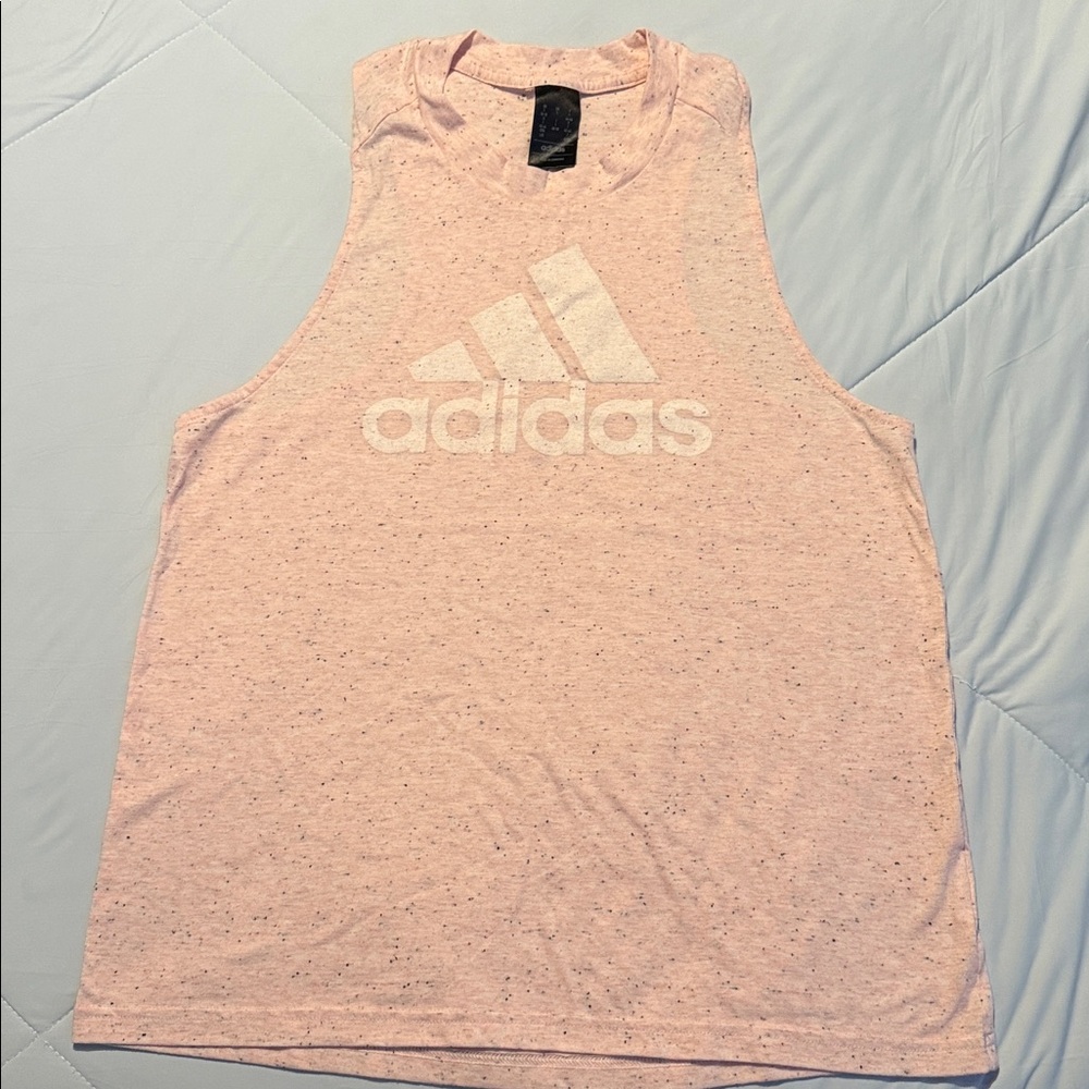 Adidas Light Pink Logo Tank Top L